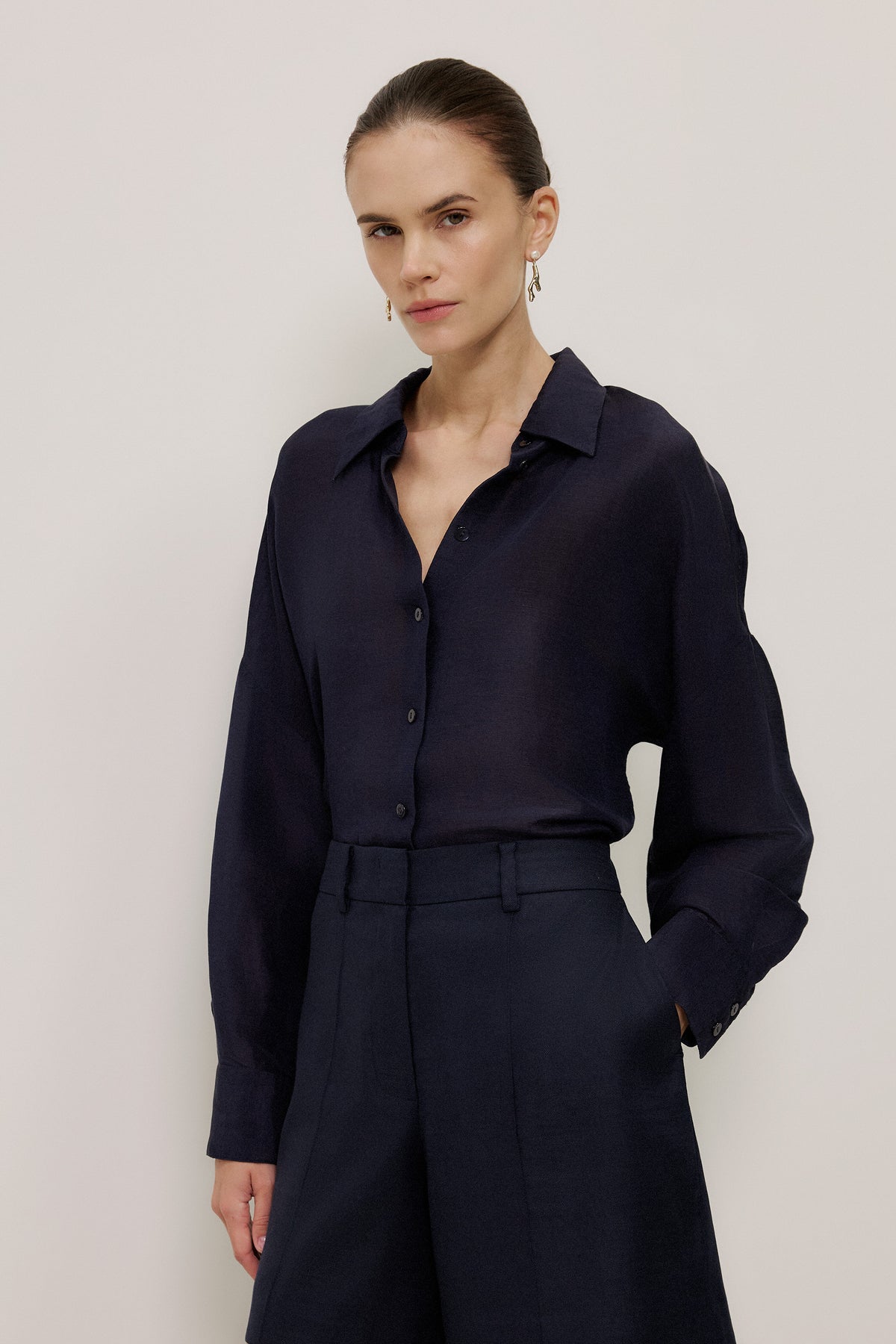 Linen Silk Relaxed Shirt