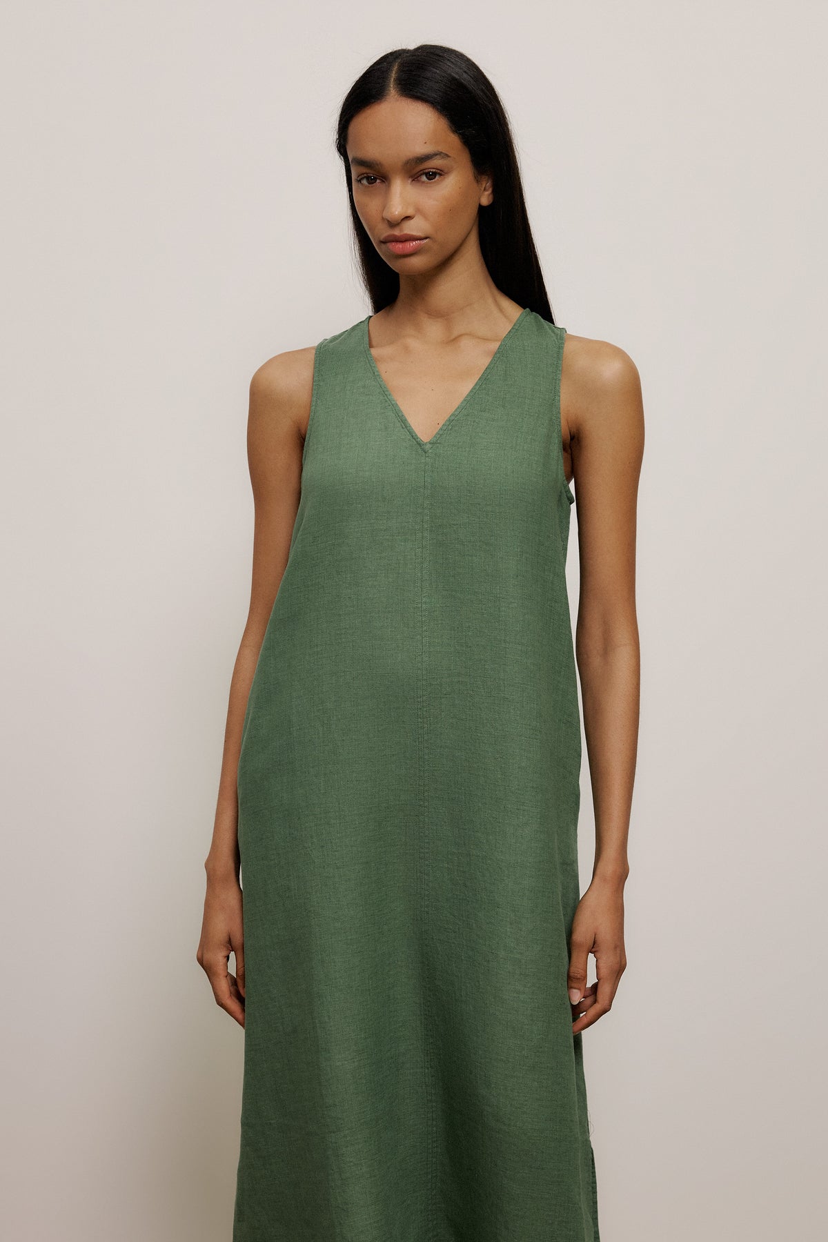 Delave Linen Column Dress