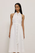 Linen Halter Shirt Dress