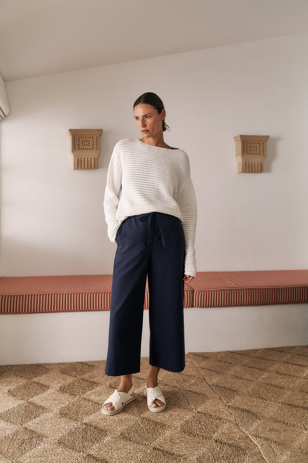Cropped Drawcord Pant