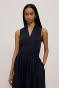 Sleeveless Collared Tank
