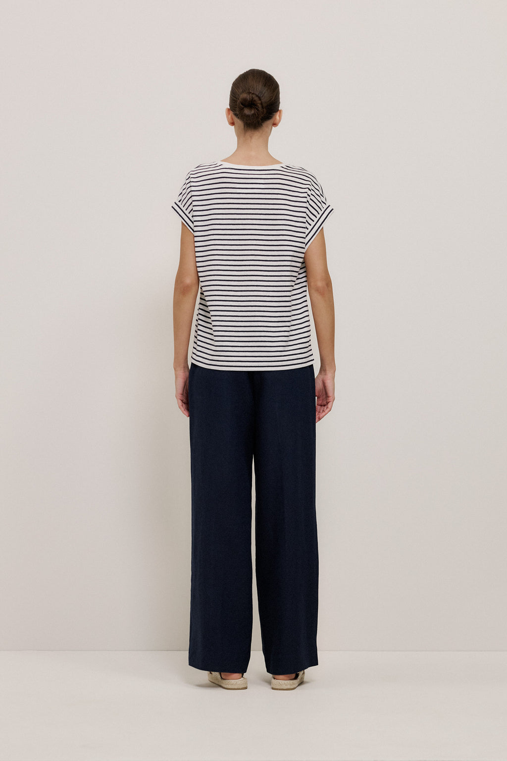 Linen Cotton V Neck T-shirt