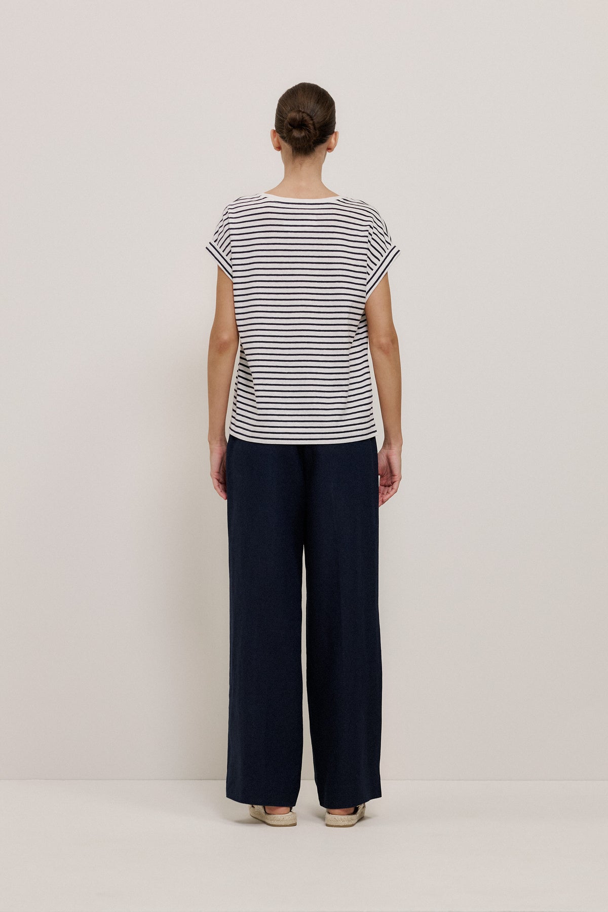 Linen Cotton V Neck T-shirt