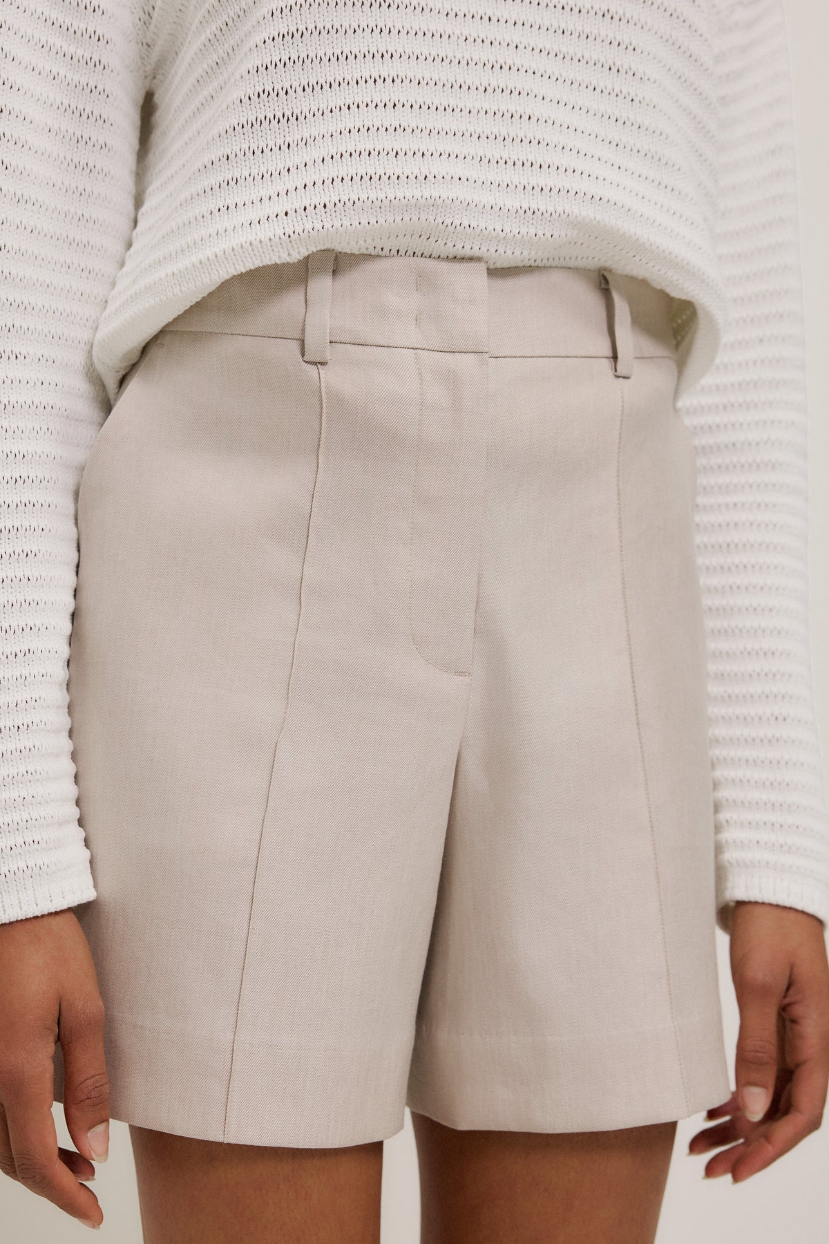 Yarn Dyed Stretch Linen Blend Short