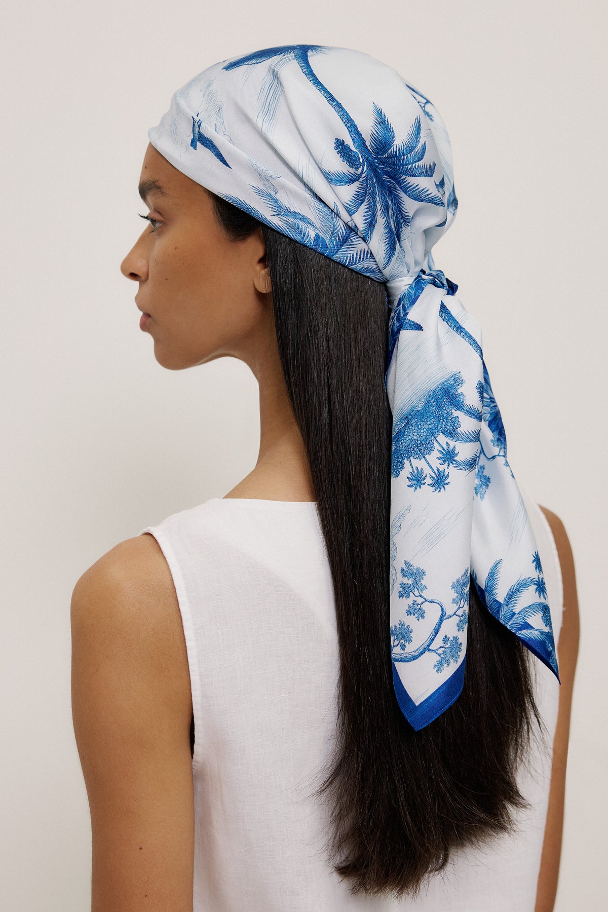 Toile Print Silk Scarf