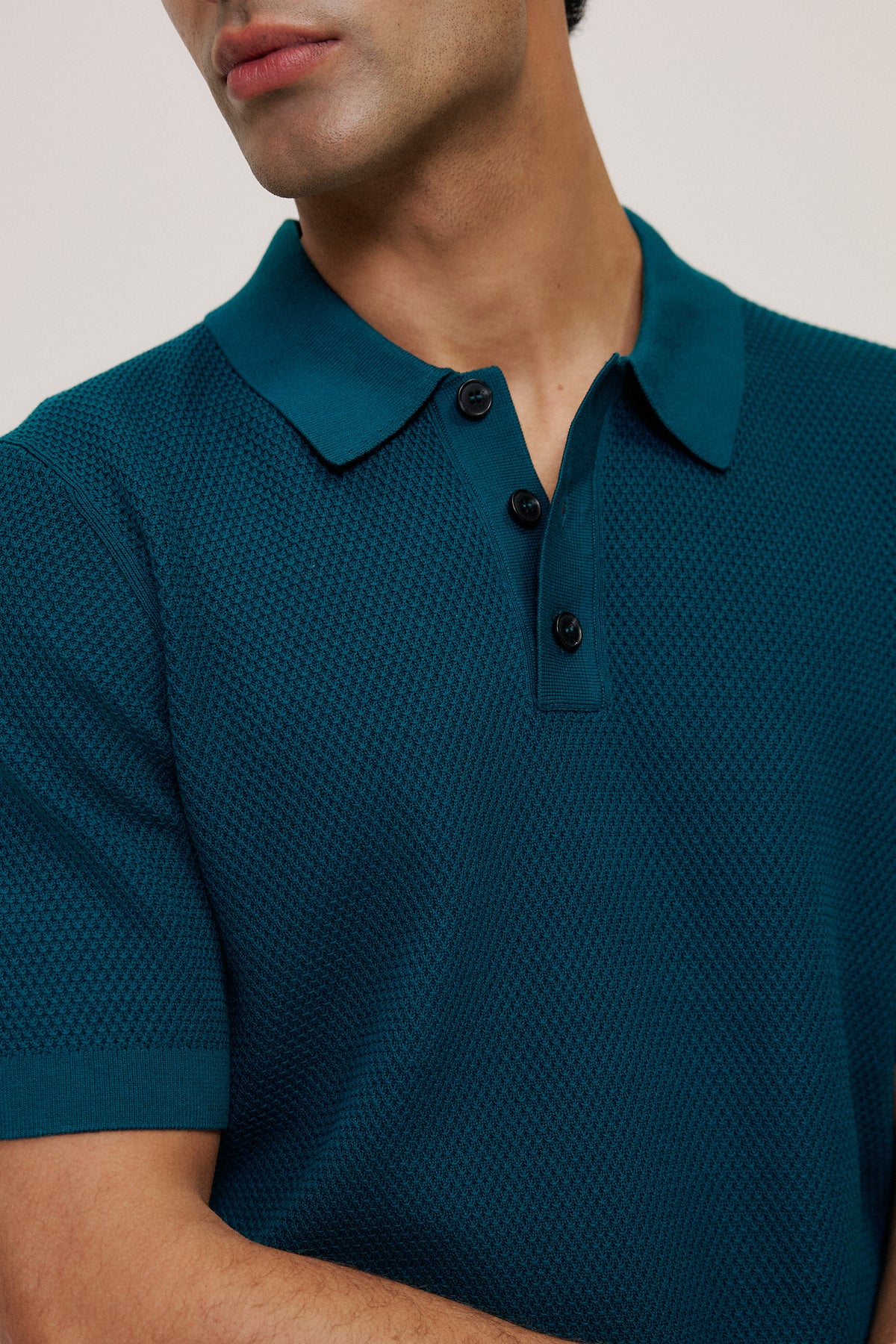 Cotton Texture Knit Polo