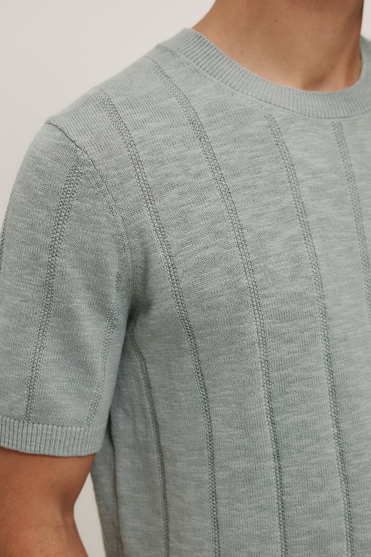 Linen Cotton Slub Knit T-shirt