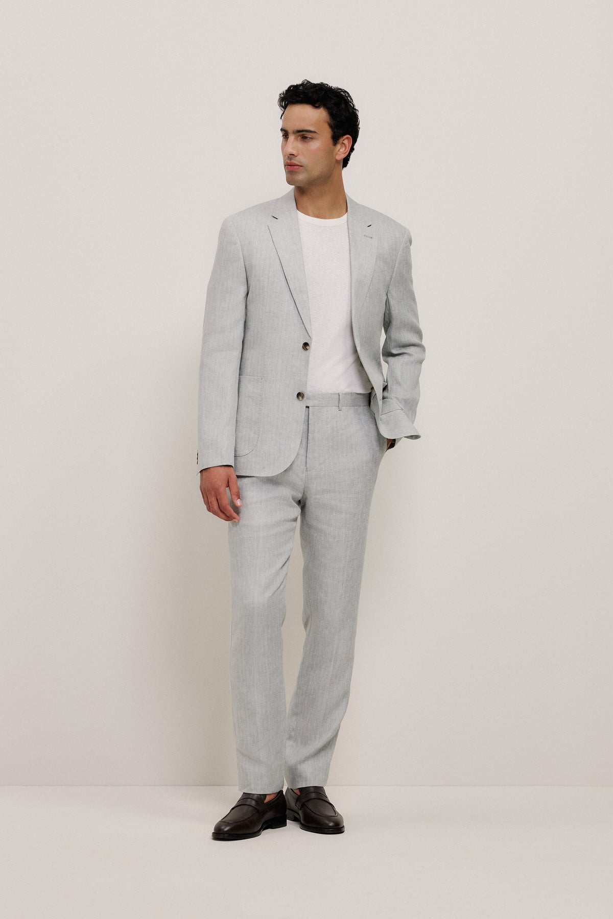 Linen Herringbone Trouser