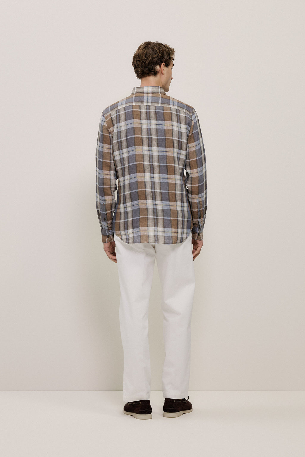 Tailored Fit Delave Linen Check Shirt