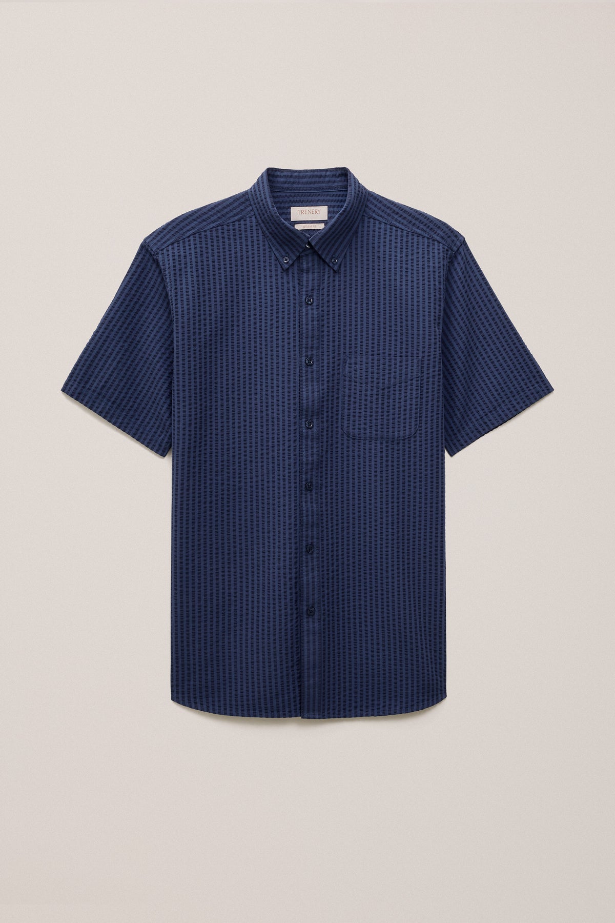 Cotton Seersucker Short Sleeve Shirt