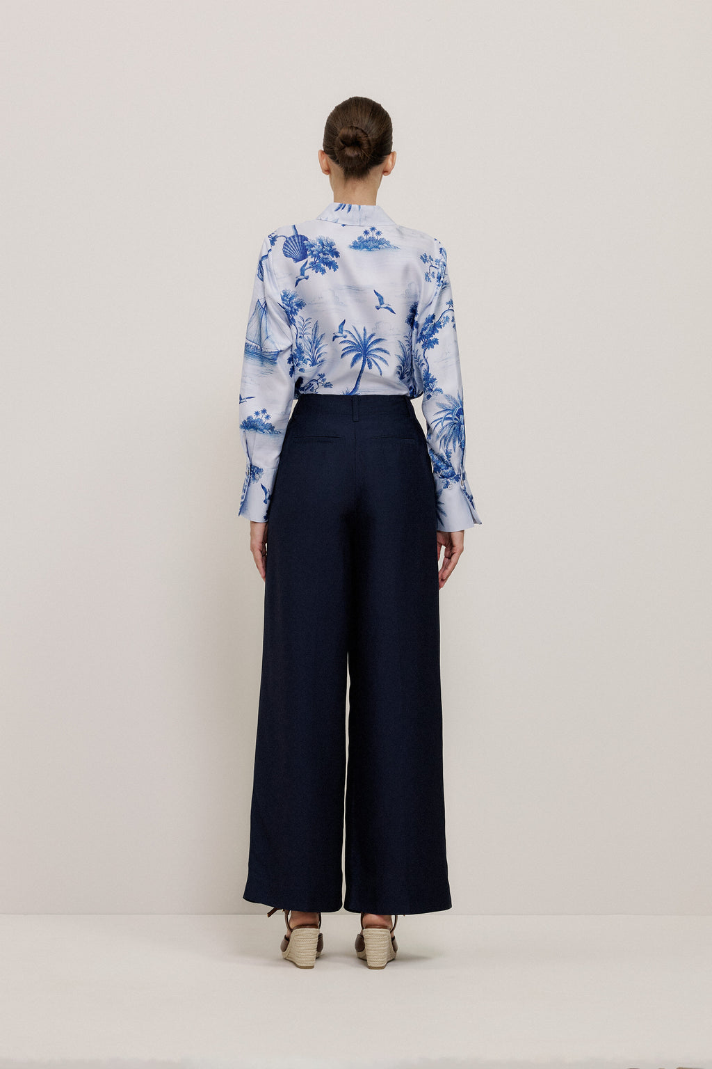 High Rise Tailored Wide Leg Pant