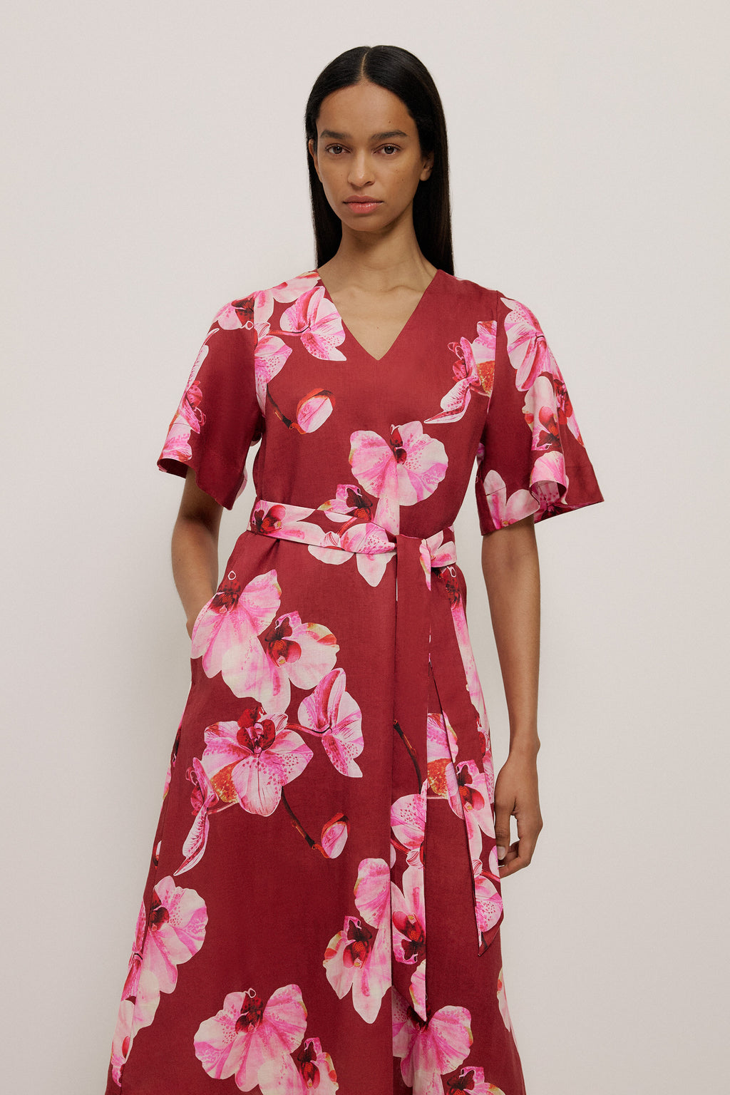 Arden Linen Belted Dress