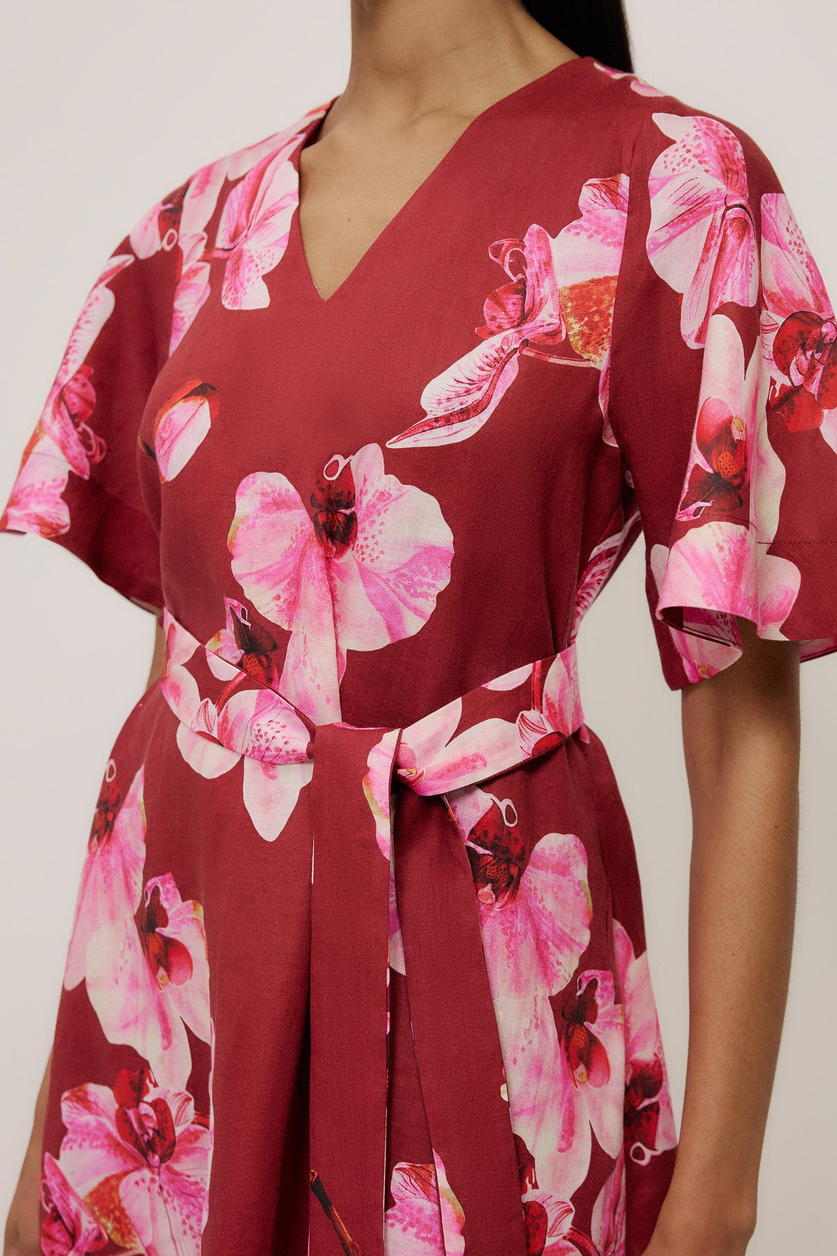 Arden Linen Belted Dress